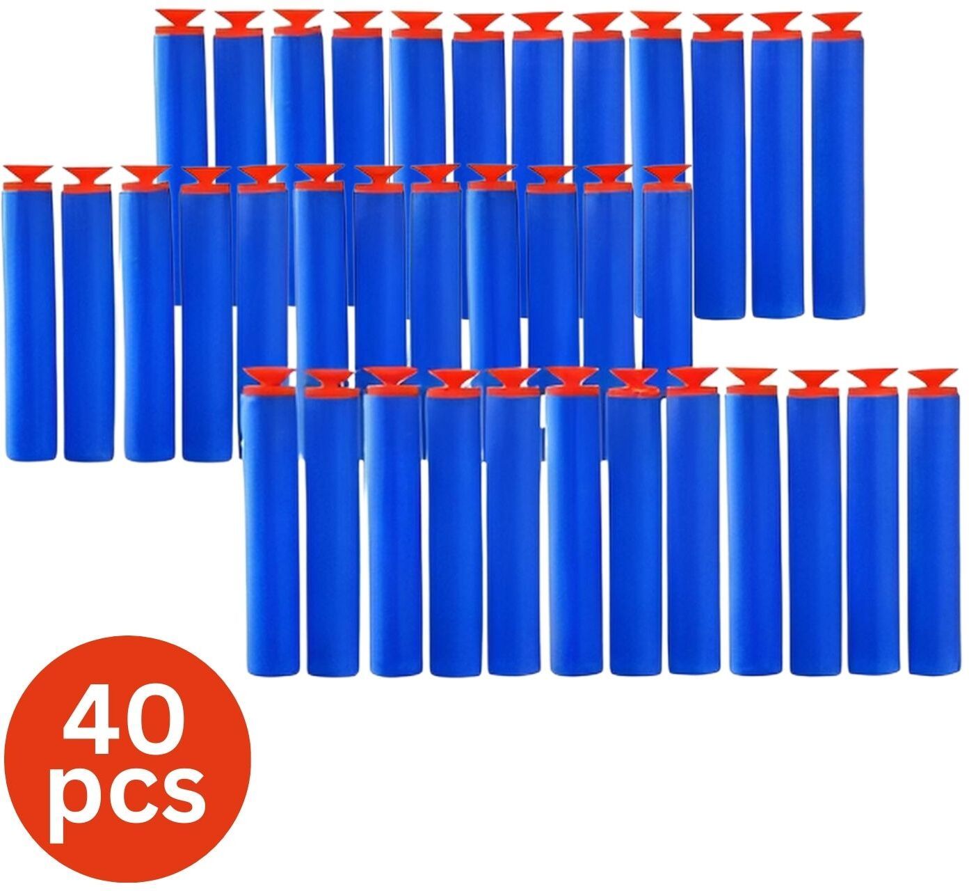 Soft Foam Bullets Darts For Nerf N-Strike & Blaze StormToy Guns Pack of 40 Pcs | Soft Tip Dart