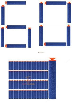 Soft Foam Dart for Nerf Refill Sticky Head Darts for N-Stike Elite _Pack 60 Pis Soft Tip Dart