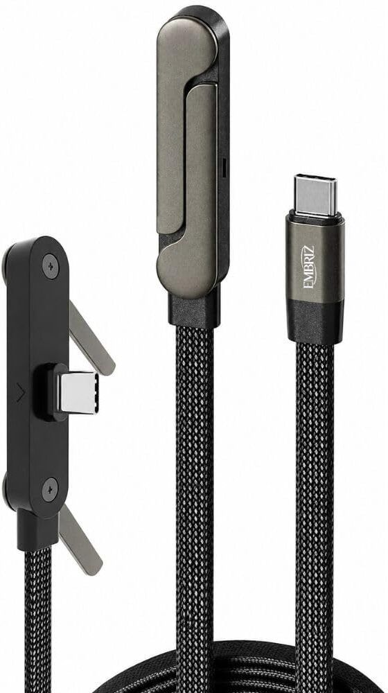 EMBRIZ 2-in-1 Cable 1 m 240W USB C Fast Charging Cable-image-41