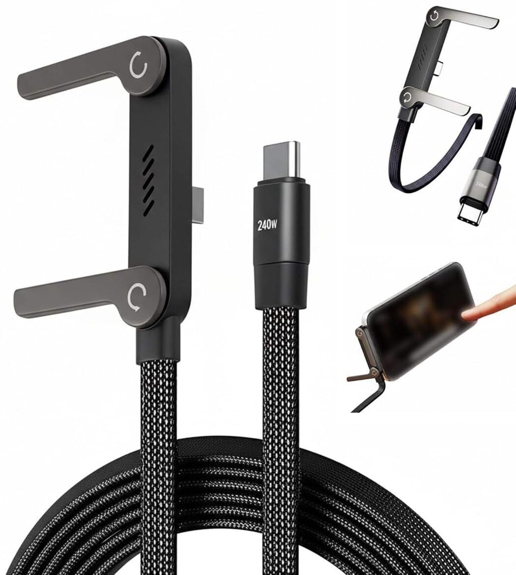 rosastore 2-in-1 Cable 2 m Phone Holder with Cable-picture-16