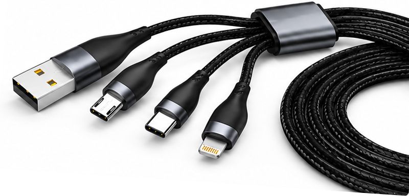 TROST 3-in-1 Cable 8 A 1.2 m 100W Multi Fast Charging Cable with Micro USB, Lightning,Type-C-picture-13