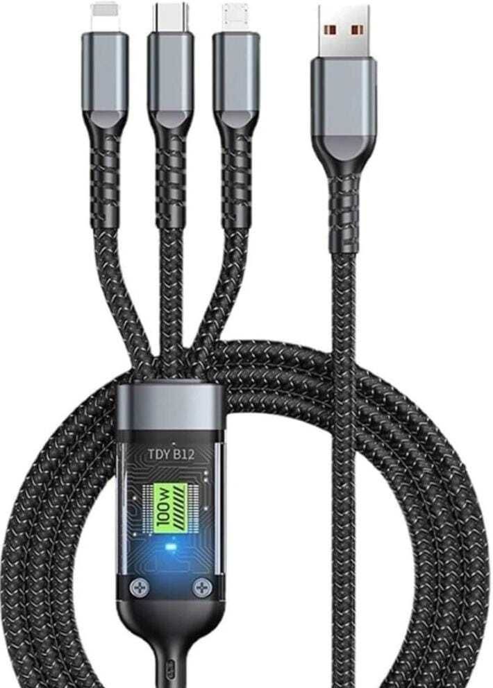 Asmobile 3-in-1 Cable 0 A 1.2 m NA 3-in-1 Fast Charginge Cable 100w, Multifunctional Convenien USB-C, Lightningg, and Micro-USB-image-41