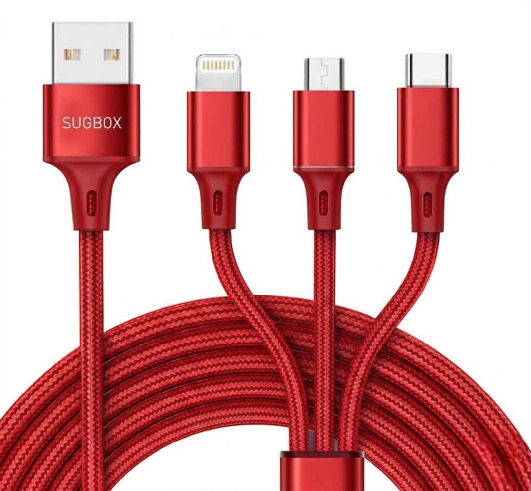 smooth life 3-in-1 Cable 1.2 m Fast Charging Cable for Mobile Phones With Multipurpose Cable & Premium Material-image-39