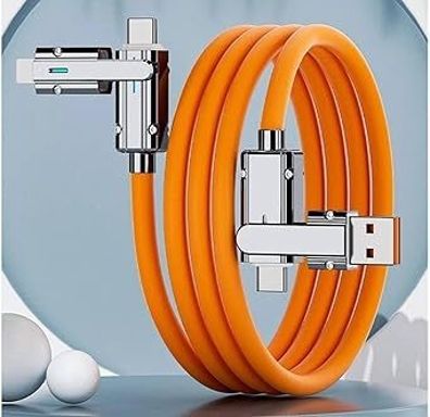 MOBIXONE MART 4-in-1 Cable 1 m Multi Charging Cable 4-in-1 Retractable Fast Data Sync Cable-image-15