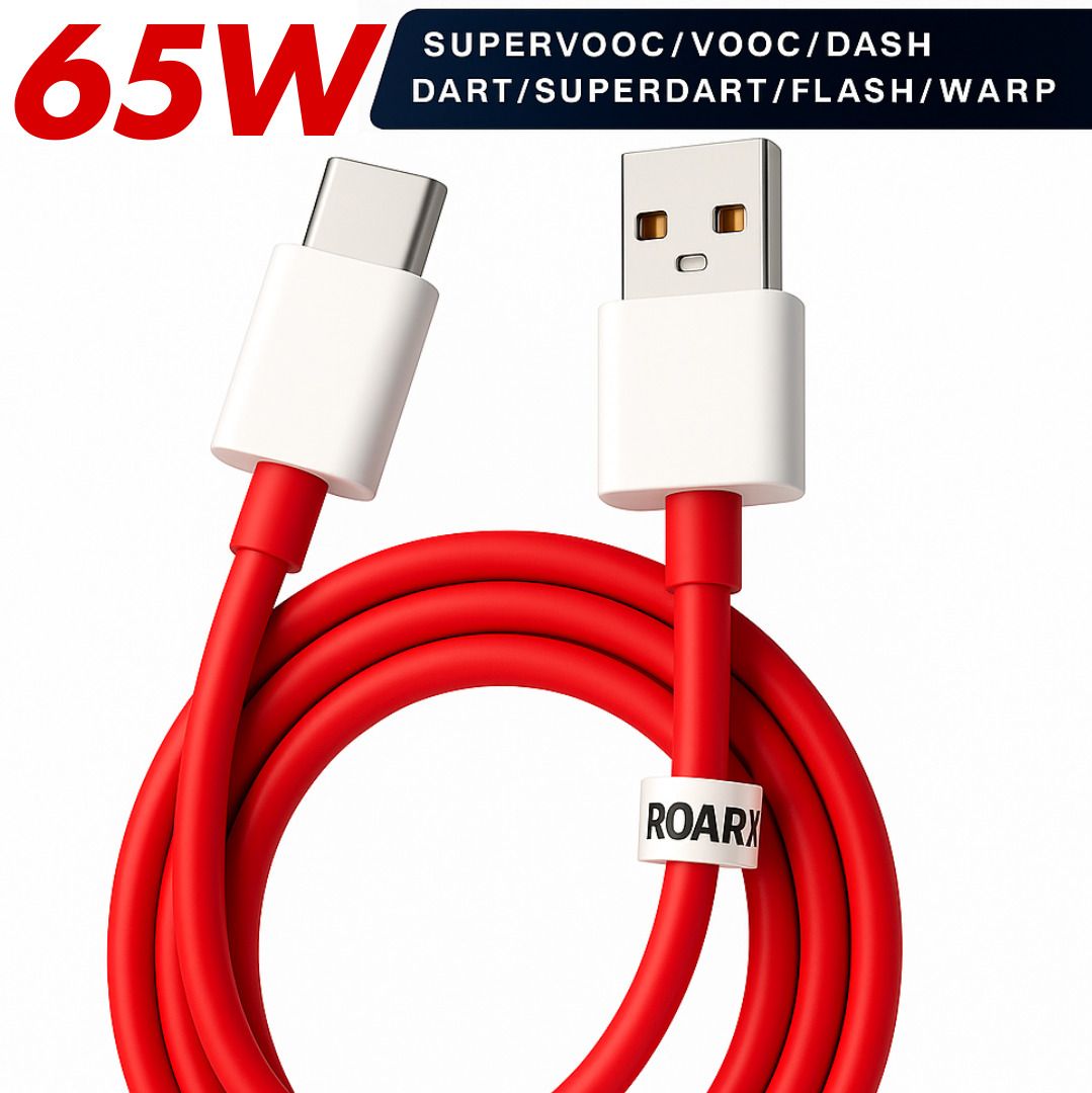 RoarX USB Type C Cable 6 A 1 m TPE ONE-PLUS 65W ORIGNAL DATA Cable-image-10