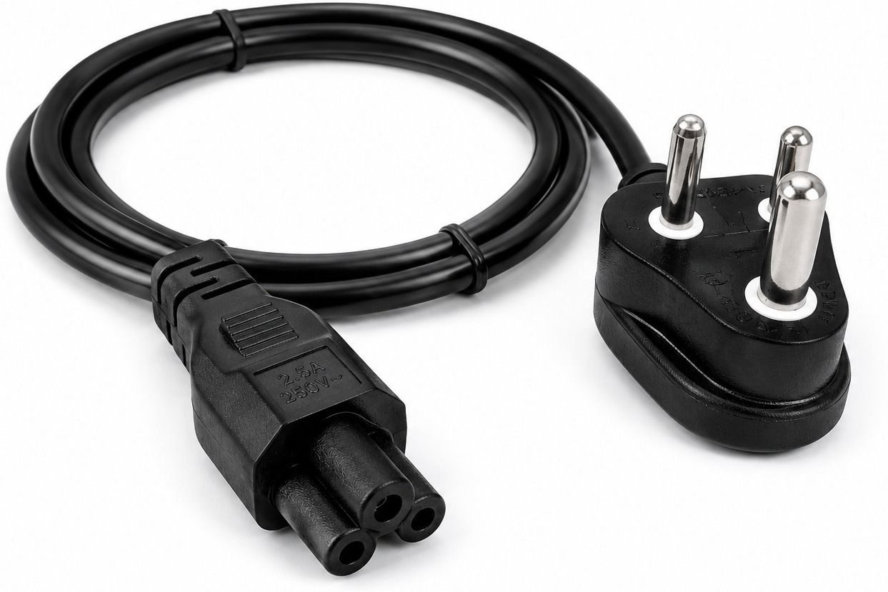 ANABIYA DVI Cable 1.5 m 2.5A 250V Universal AC Charging Cable for Laptop,-image-6