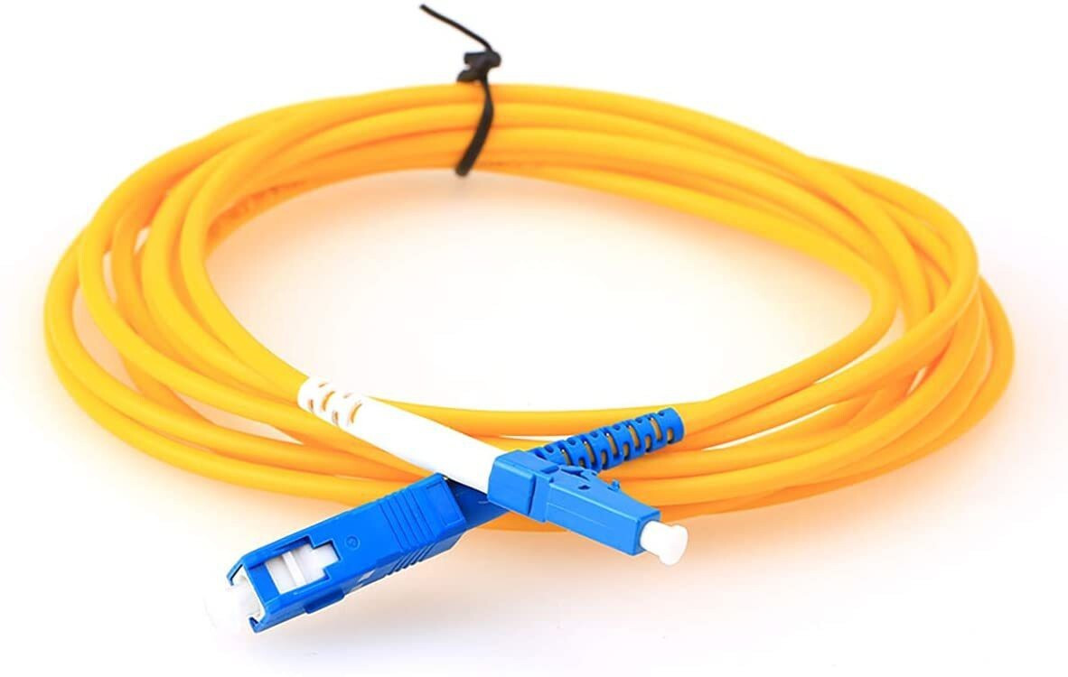 HANUTECH Fiber Optical Cable 5 m Simplex Single Mode SC/PC-LC/PC Optical Fiber Patch Cord image 1