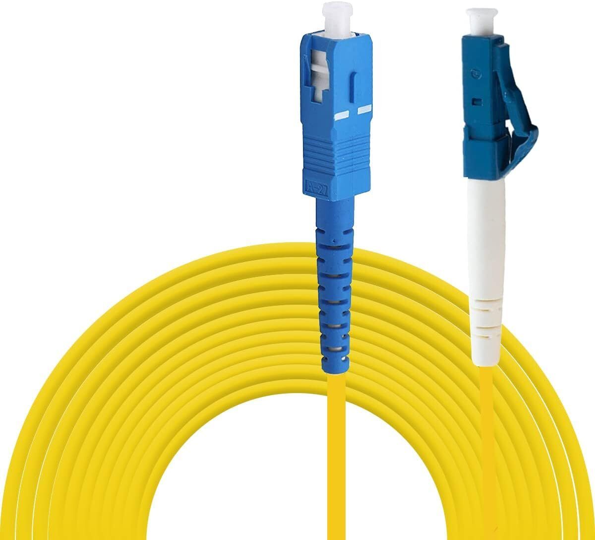 RAMEX Fiber Optical Cable 10 m SC to LC Fiber Patch Cable Single Mode Simplex SM Fiber Patch Cords- 9/125?m-image-1