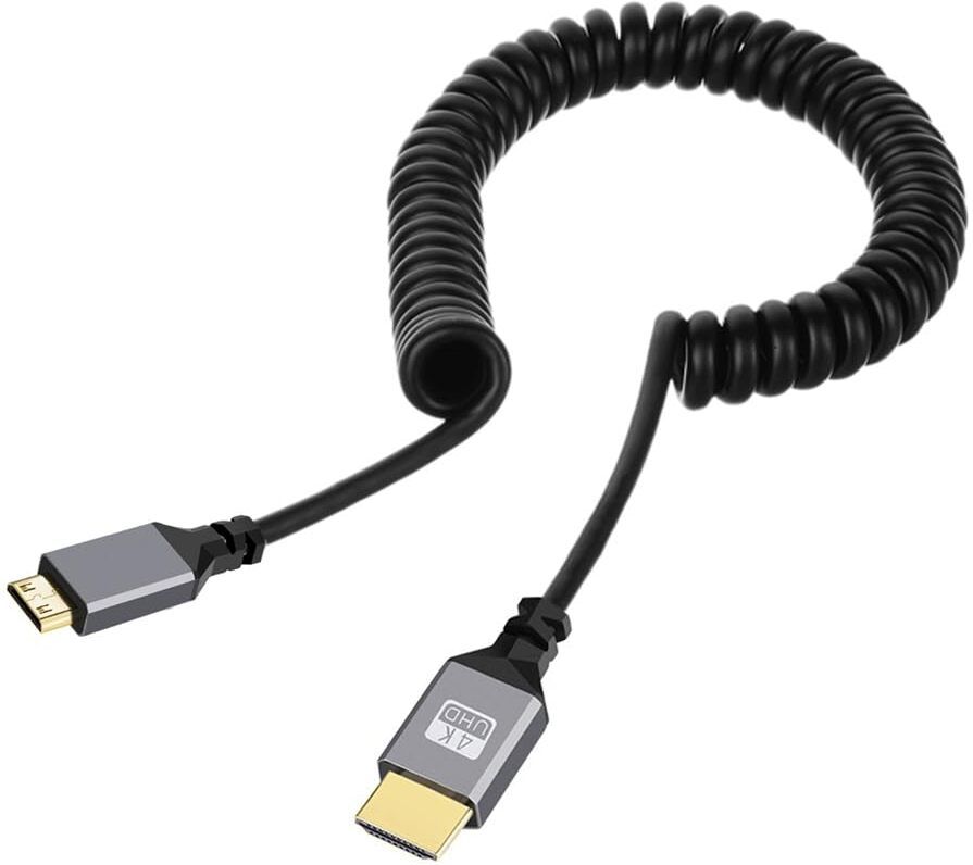 RuhZa HDMI Cable 1.5 m NA 4K 60hz Stretch Coiled Cable Straight Connector for HDTV Computer Laptop Monitor-image-27