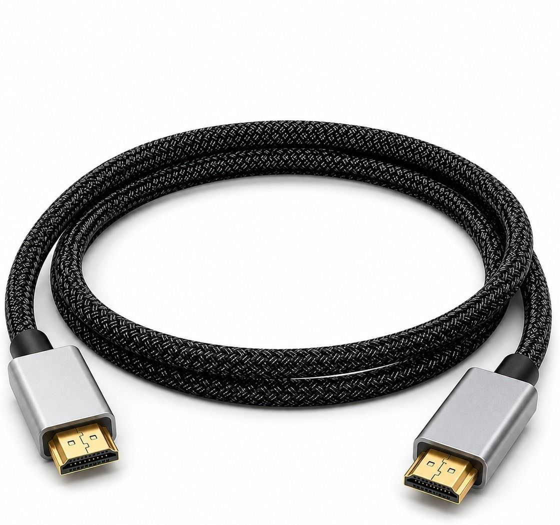HANUTECH HDMI Cable 0.5 A 5 m High Speed 5 Meter Braided HDMI Cable | HDMI Male to Male Audio Video Cable-image-12