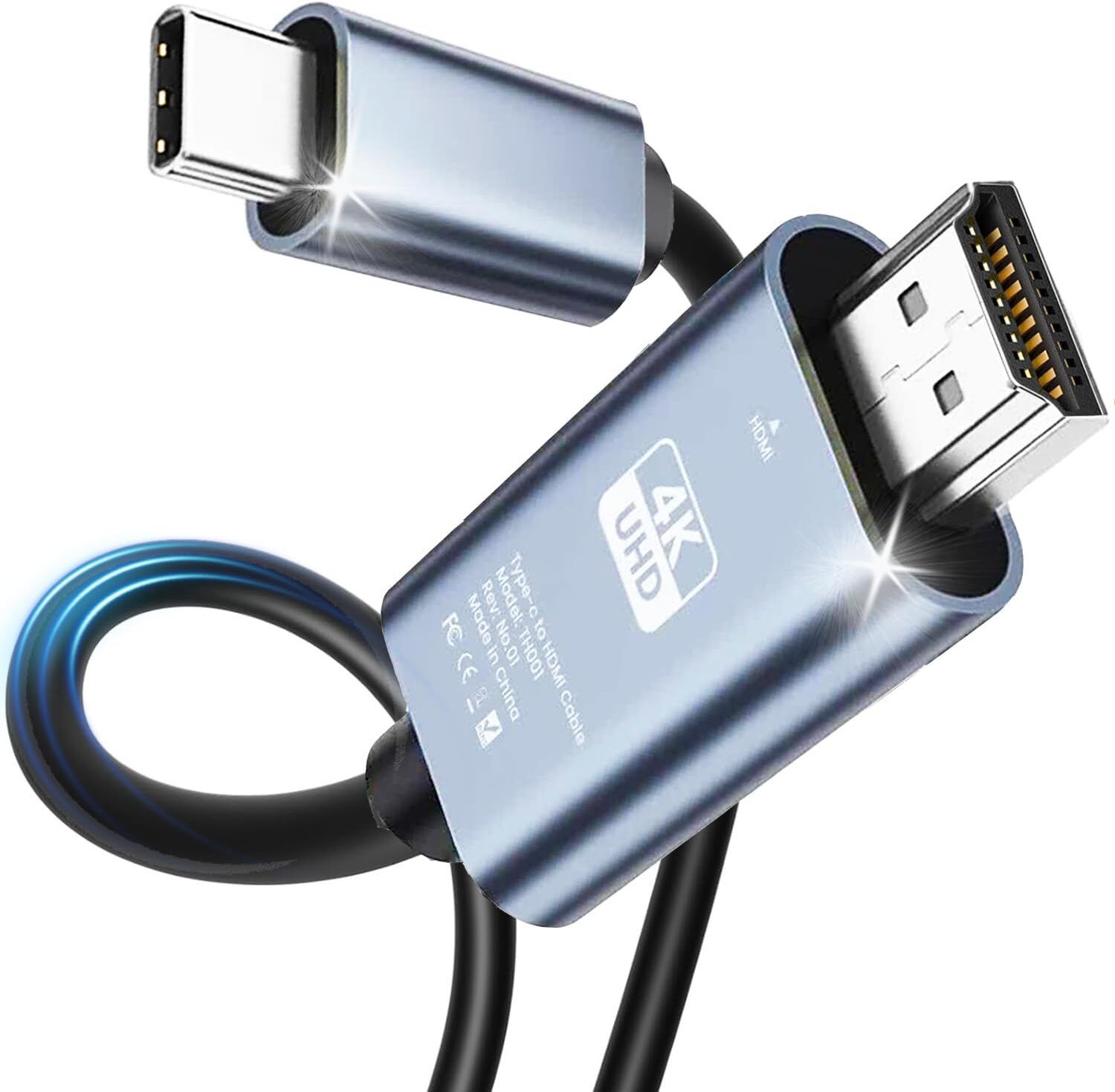TEKNIVO Compatible Type-C to HDMI 6.6FT 4K@30Hz, 2K@144Hz Cable for Laptop, PS5, MacBook USB Type-C to HDMI 6.6FT 4K@30Hz, 2K@144Hz Cable for Laptop, PS5, MacBook Rack Server-image-45