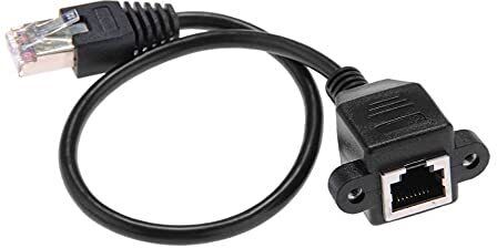 PAC LAN Cable 0.3 m RJ45 Cable Male to Female Screw Panel Mount