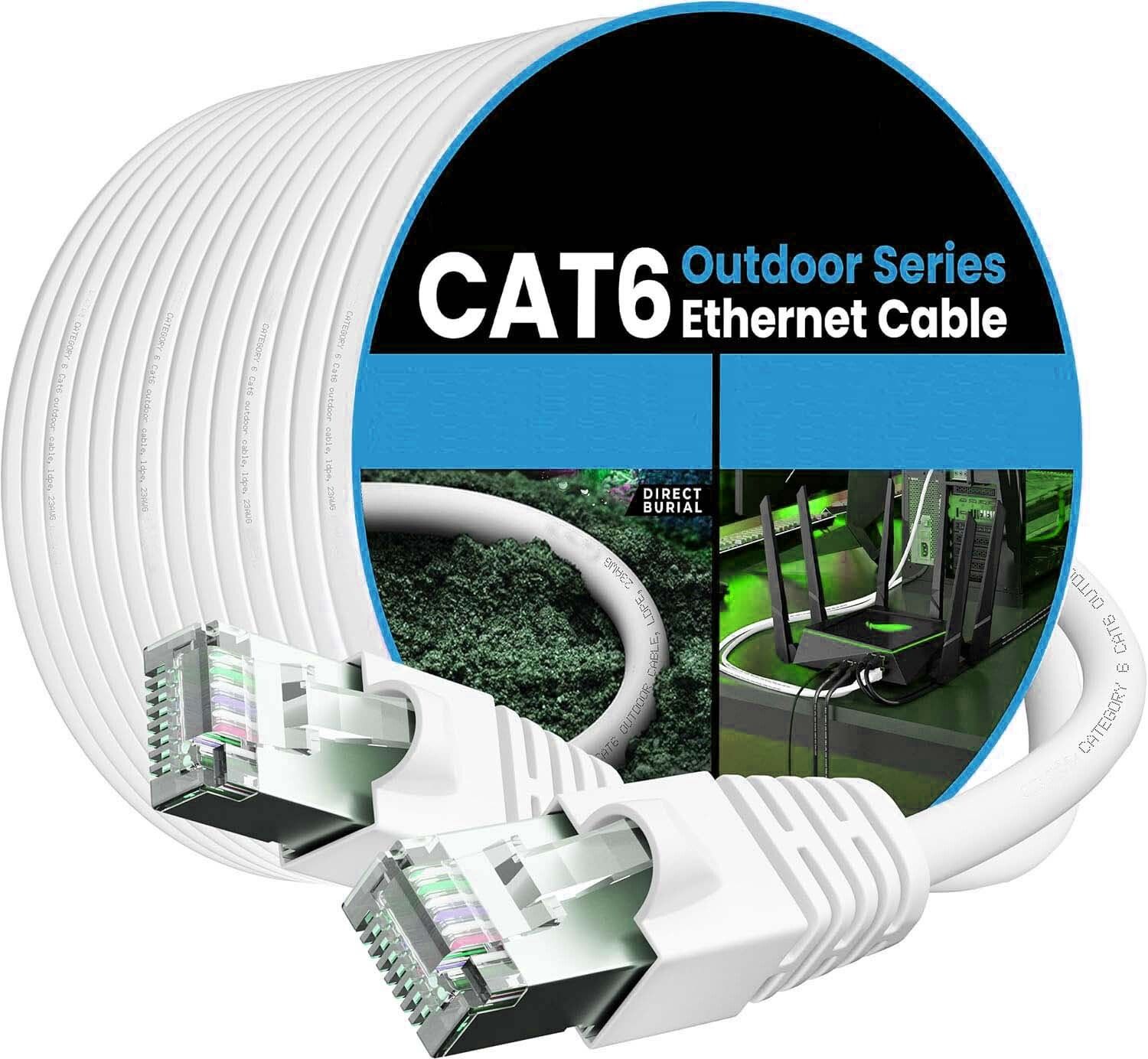Sadow LAN Cable 40 m 40 Meter Cat 6 Outdoor Ethernet Cable Internet LAN Cable RJ45 Patch Cord-image-48