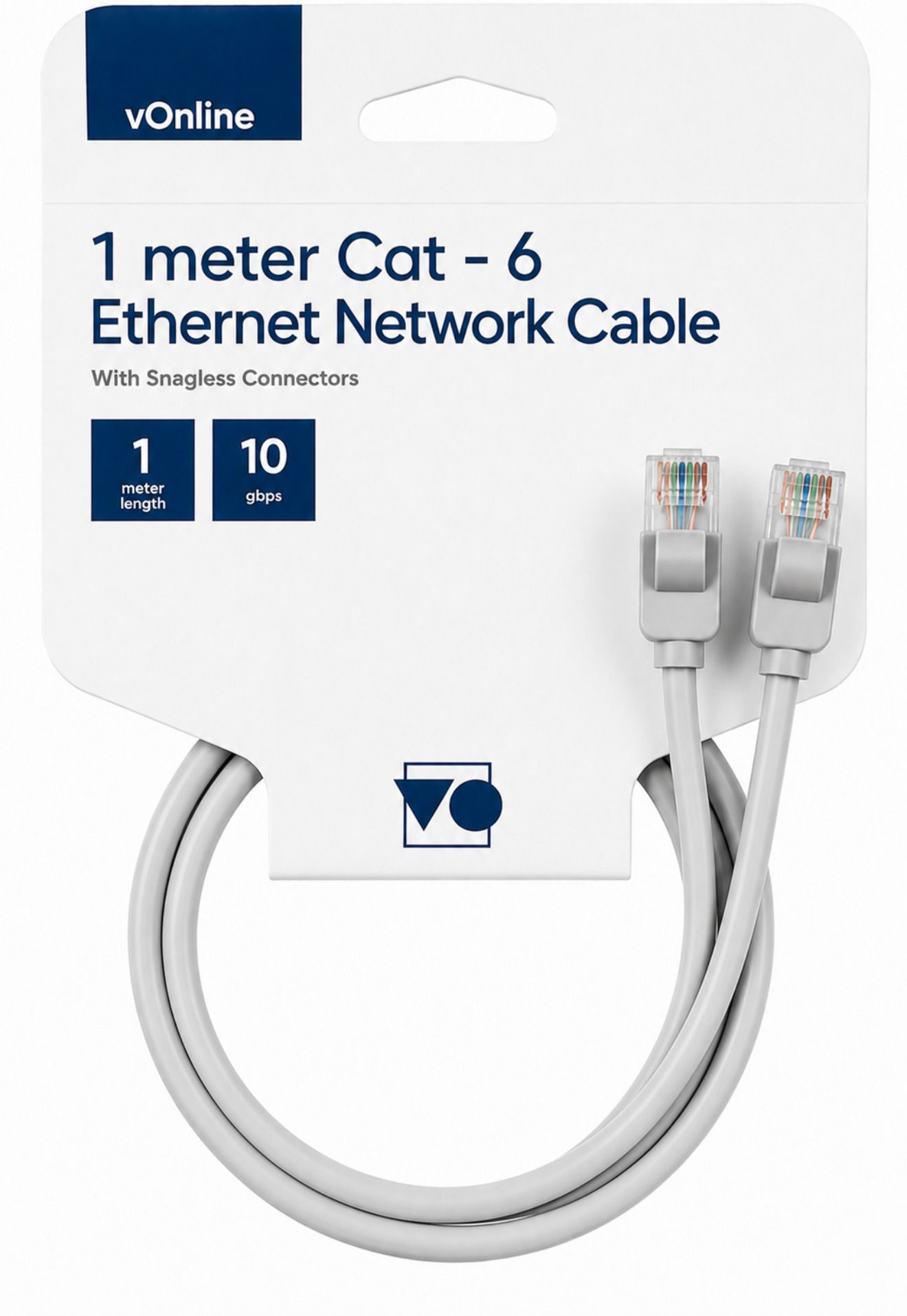 vOnline LAN Cable 1 m - 10Gbps patch Cable Internet Network | CAT6-image-3