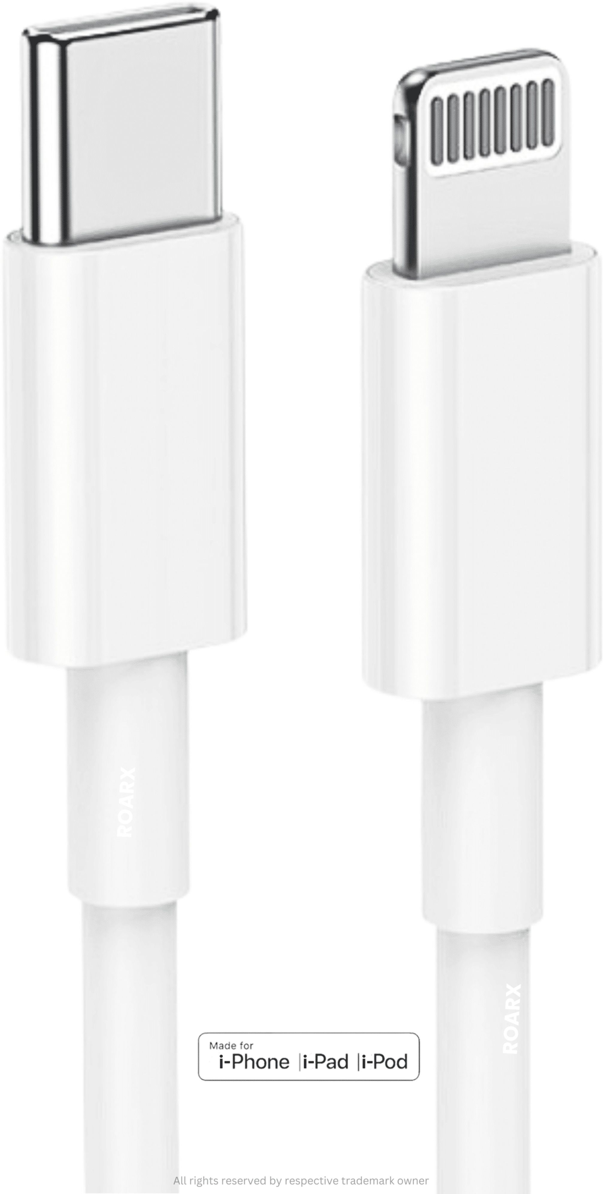 RoarX Lightning Cable 1 m PVC MFi Certified 1 m High Durability USB TYPE C to Lightning-image-25