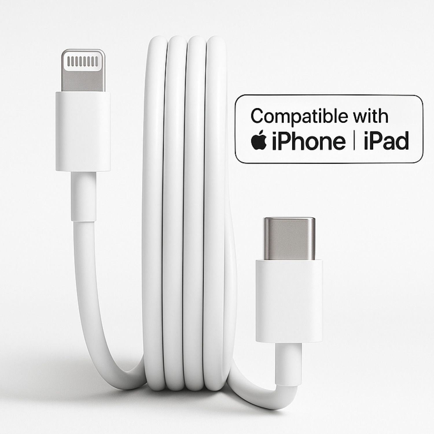 RoarX Lightning Cable 3 A 1 m TPE Fast Charging Lightning Cable | 20W iphone cable (compatible) with Type C to lightning Phones Cable | Fast Charging & Data Transfer