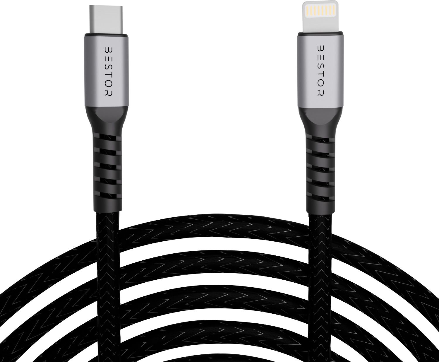 Bestor Lightning Cable 1 m 60W Type C TO Lightning Nylon Braided Cable-picture-23