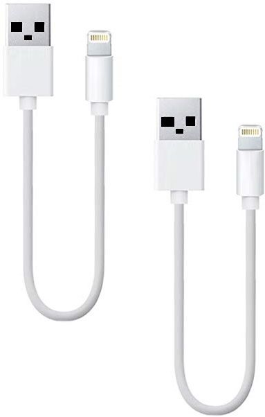 Pacificdeals Lightning Cable 0.2 m Fast Speed 3.4Amp USB To Lightning Port 8Pin Sync Charge Power Bank Data Cable Compatible With iPhone 5 5C 5S 6 6 Plus 6S 6S Plus SE 7 7 Plus 8 8 Plus X (Pack of 2)-image-1