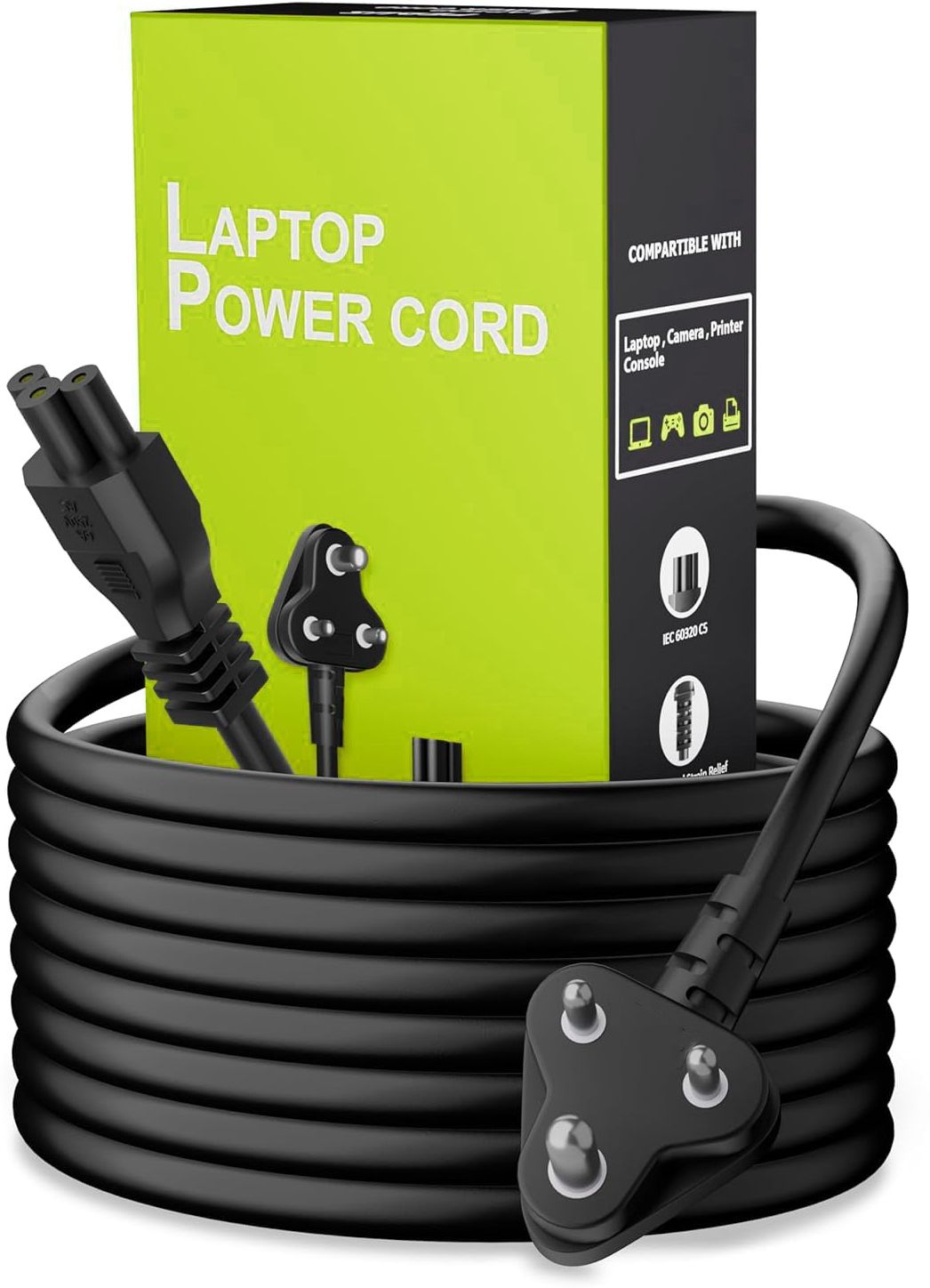 HexaGear Power Cord 1.5 A 1.2 m Metal Briaided New 3 Pin AC Laptop Power Cord Cable Laptop Adapter Power Cable Box 15-image-12