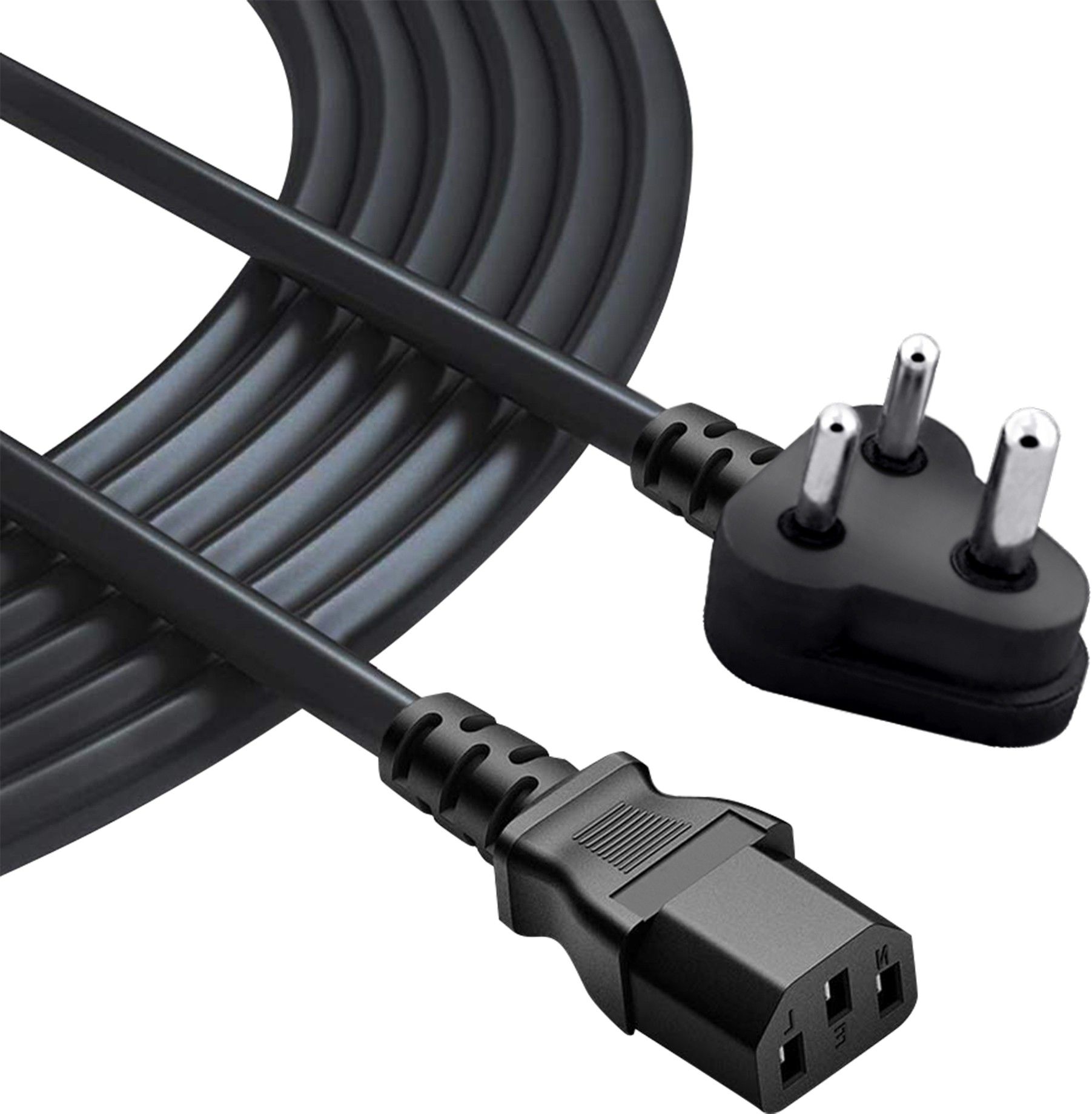 Axmon Power Cord 1.8 m 1.8 Meter Replacement Power Cable Indian Plug IEC Mains 3 pin Power Cable-image-24