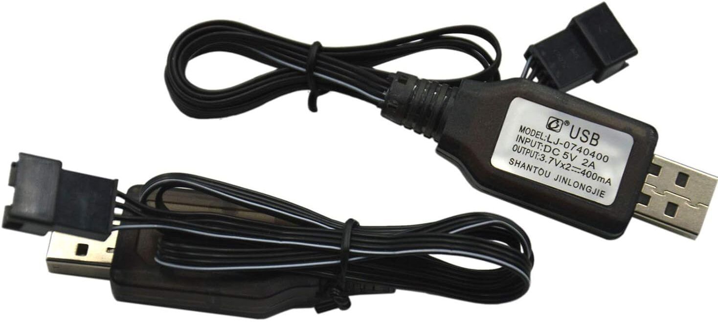 ULTRABYTES Power Cord 0.3 m 5V-2A to 3.7V x2-500mA NiMH/Nicd Battery USB Power Charger SM Cable-image-29