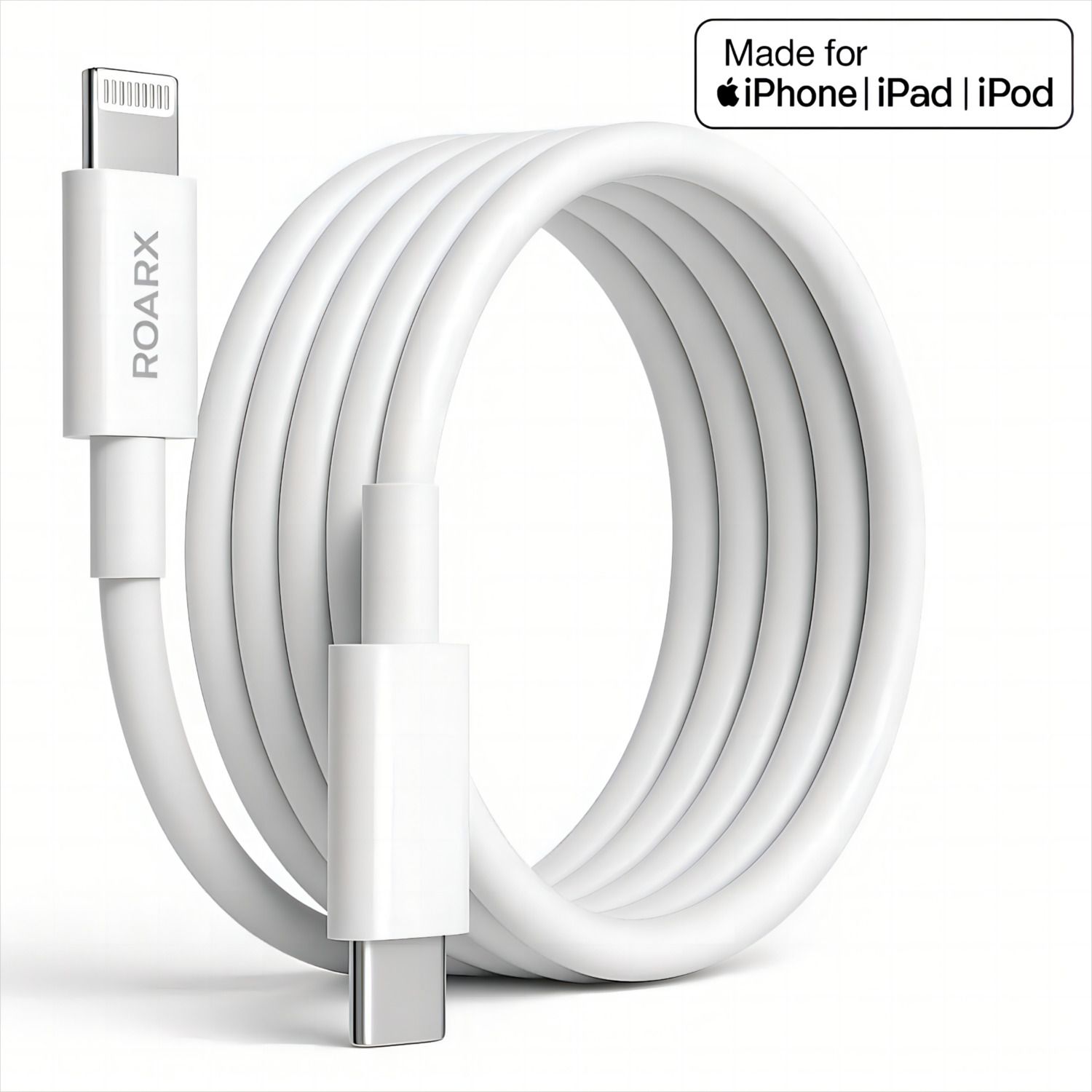 RoarX Lightning Cable 6 A 1 m Original quality Type-C to Lightning Cable Apple Certified (Mfi) Sync & Charge Cable-image-21