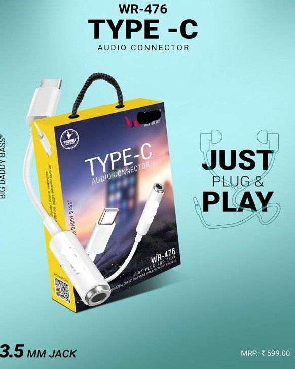VED White KM-OT16 Type-C to 3.5mm Audio Converter Sound Phone Converter-image-22