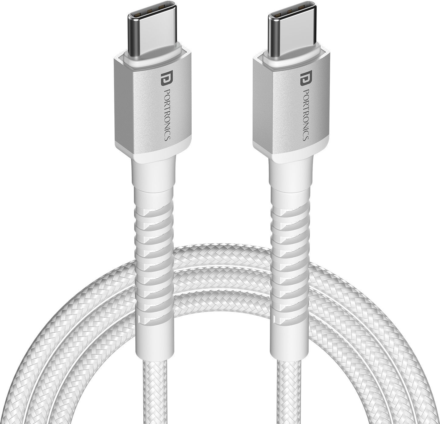 Portronics Type C 3 A 1 m Konnect X 60W Type C to Type C Fast Charging Cable