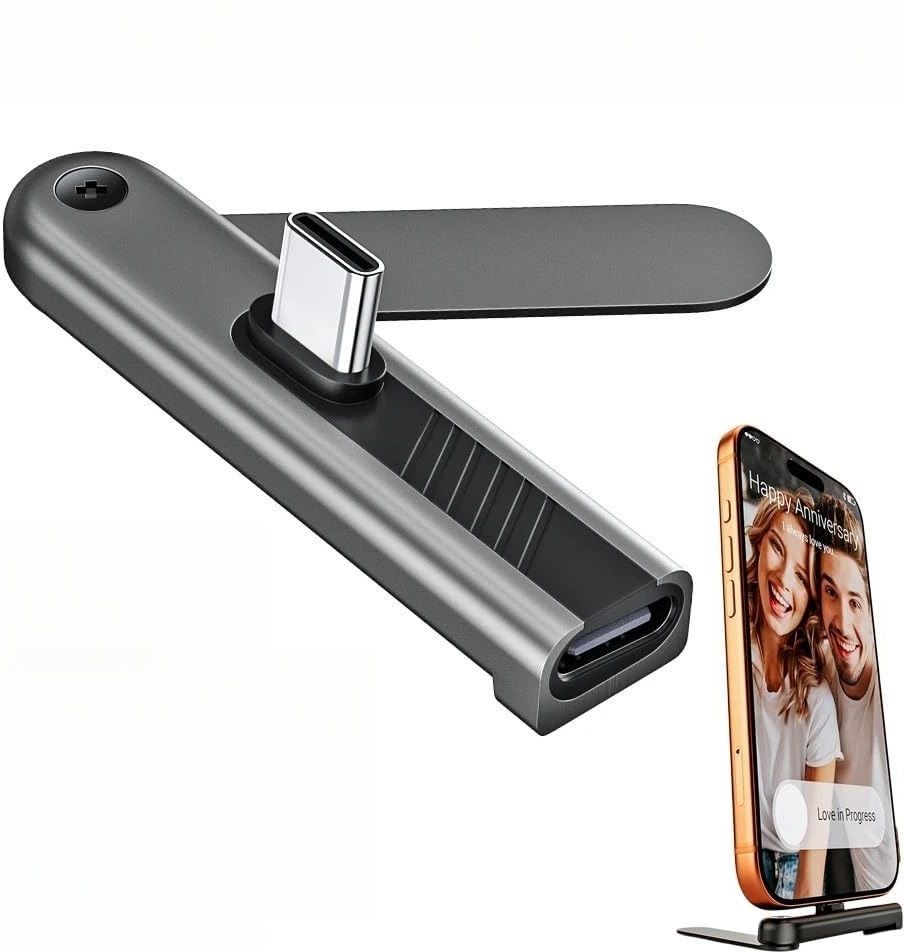 X9X Type C 0 m 240W USB Type C 8pin Fast Charging Adapter with Folding Phone Holder(NOCABLEINCLUDED)-picture-14
