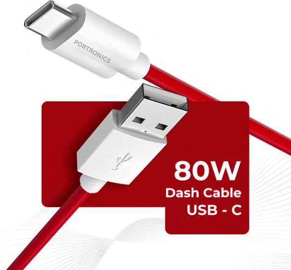Portronics Type C 5 A 1 m NA KONNECT DASH PRO USB TO TYPE-C CHARGING CABLE-picture-24