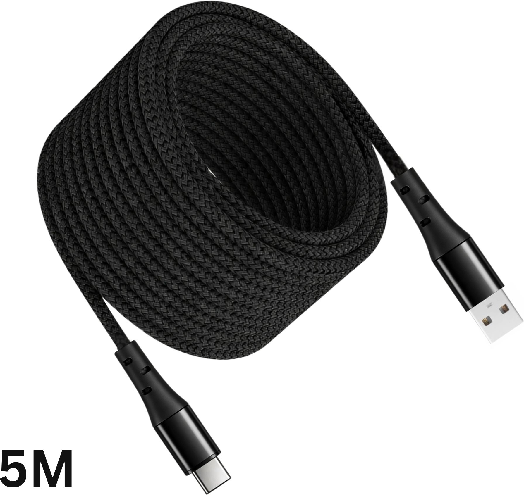 Sulania USB Type C Cable 3 A 5 m Nylon Braided 20W Fast Charging USB A to Type C Cable 5 Meter-picture-41