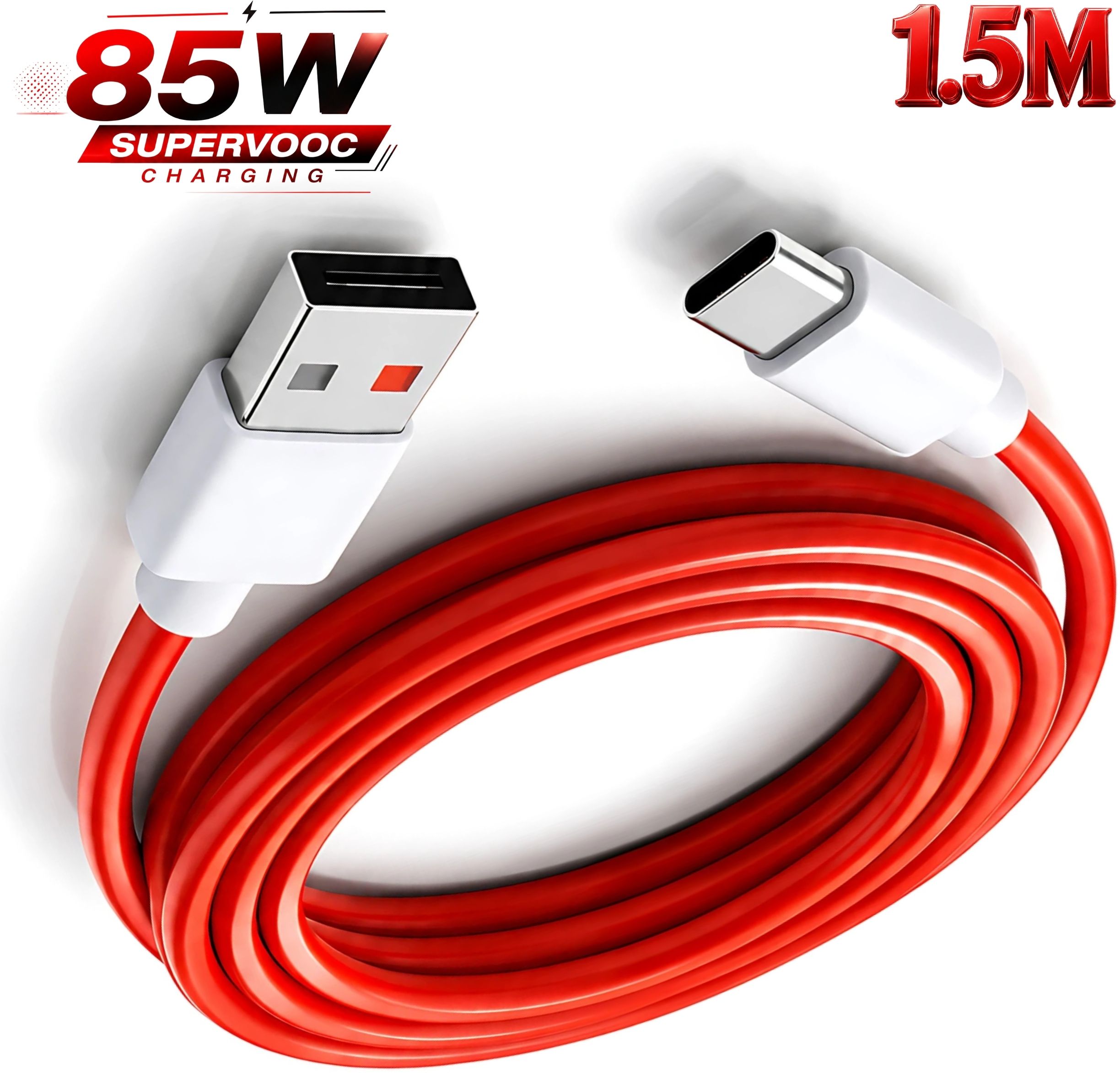 MegVolt USB Type C Cable 9 A 1.5 m PVC 1.5 Meter 85W USB Type C Rapid Charge Cable-image-29