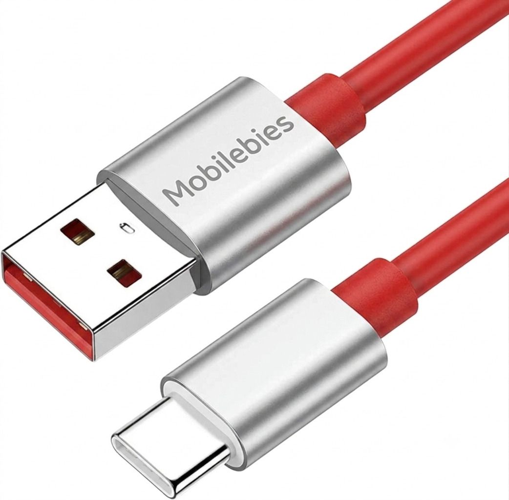 Mobilebies USB Type C Cable 6 A 1 m 45W, SuperVOOC Cable, For Realme 16, 16 pro, 16 pro+, 16t, gt 8 pro, gt7, gt 7t, c85, c71 Etc. Flash Charge Cable High Speed Data Sync & Durable Cable In Red-image-10