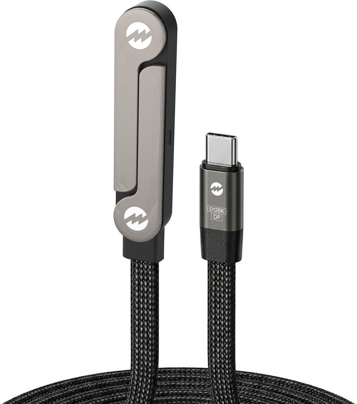AMKETTE USB Type C Cable 5 A 1.5 m Flow Dock 100W Fast Charging Braided Cable with 360° Rotating L Shape Connector-image-10