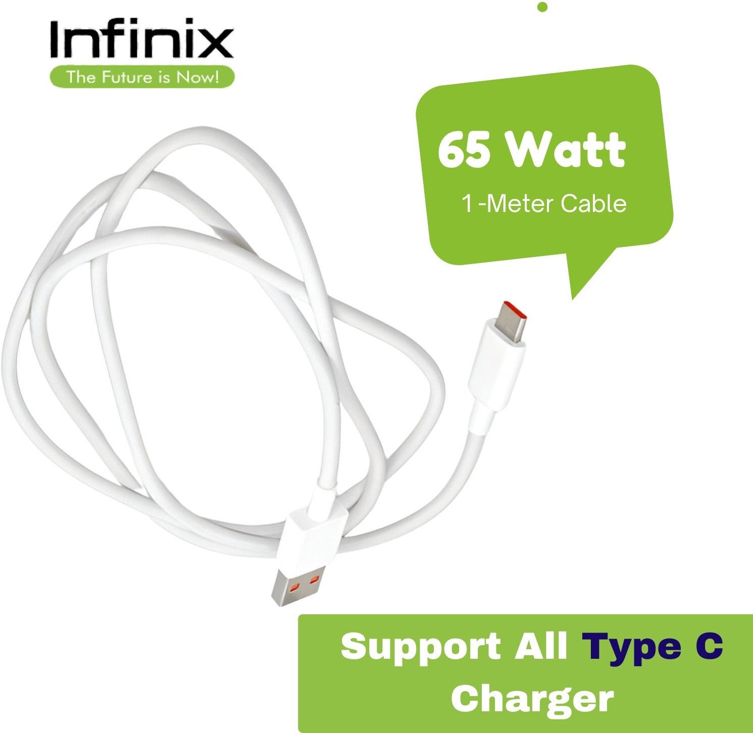 Infinix USB Type C Cable 1 m 65 Watt-picture-26