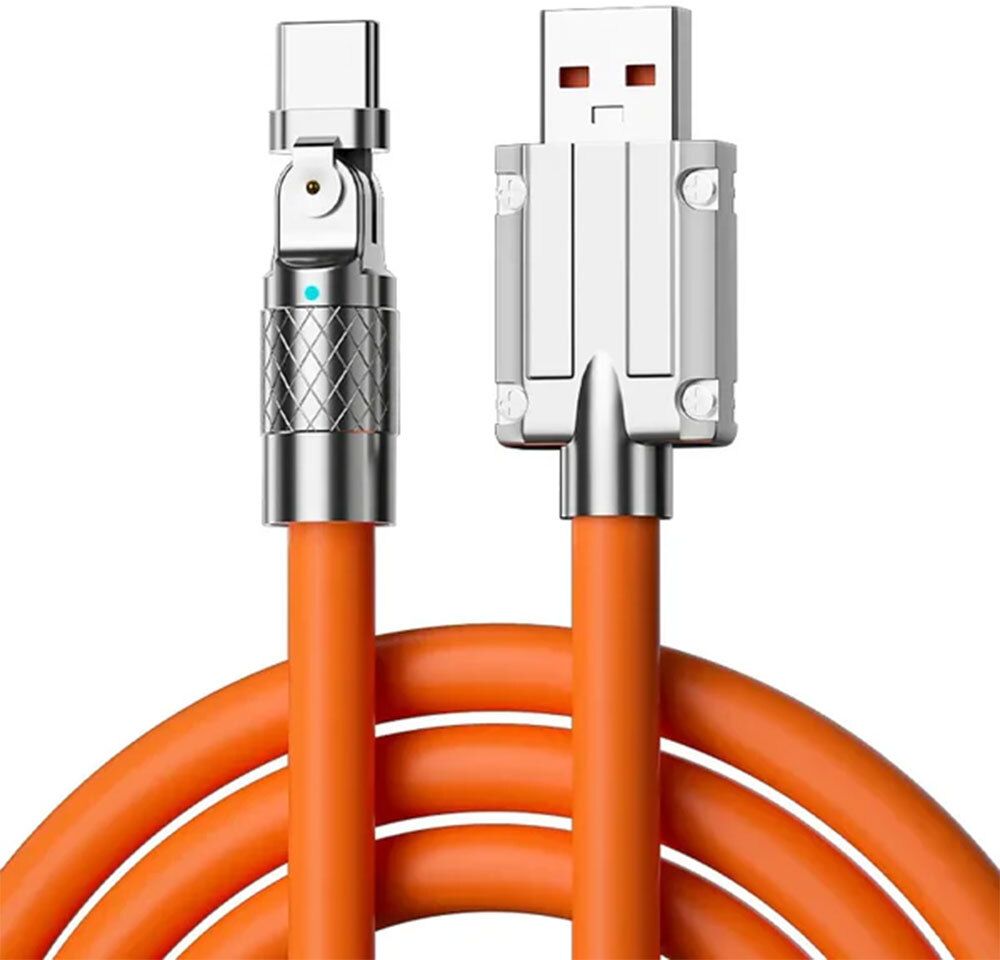Treziya USB Type C Cable 6 A 1.5 m Aluminium Foil ROT6A180-15M-ORG-image-27