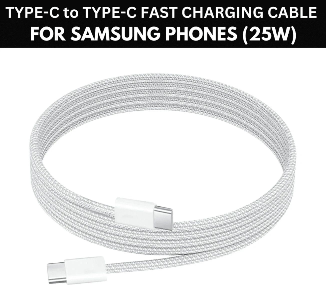 Good One USB Type C Cable 6 A 1 m Nylon Braided Braided 25 watt c to c cable Fast Charging for Samsung M34 5G A54 A23 S23 F34 S22 F54 A14 F14 F23 Original type c to c cable-picture-10