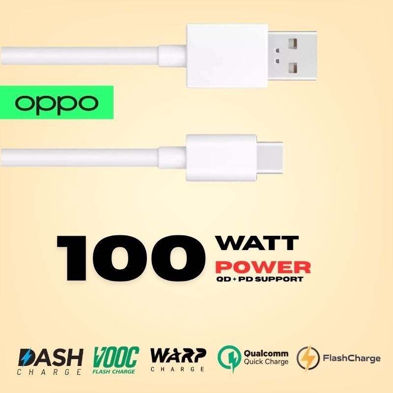 OPPO USB Type C Cable 1 m 100W USB Type C Fast Charging Cable White 1 Meter Variant 34-image-21