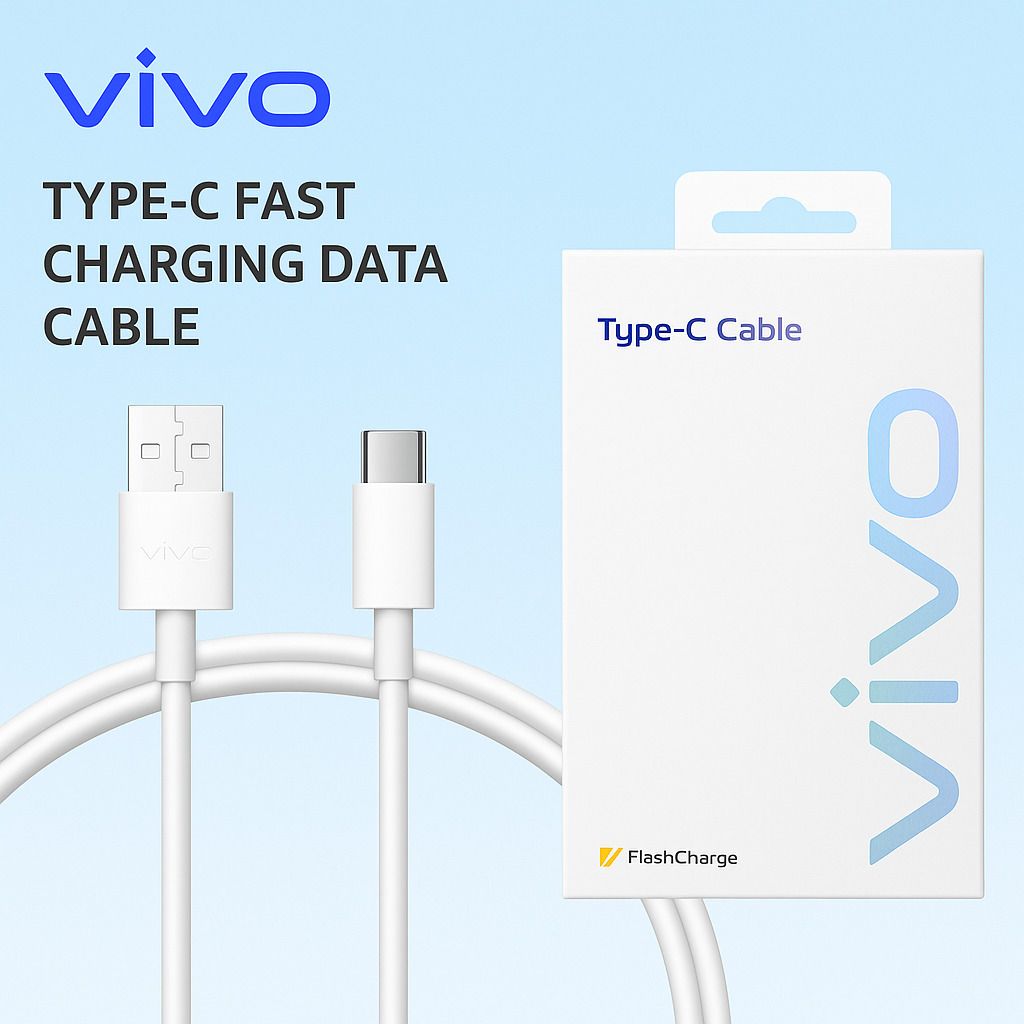 vivo USB Type C Cable 1 m Certified USB Type-C Cable | Fast Charge & Sync | 480Mbps Speed-image-36