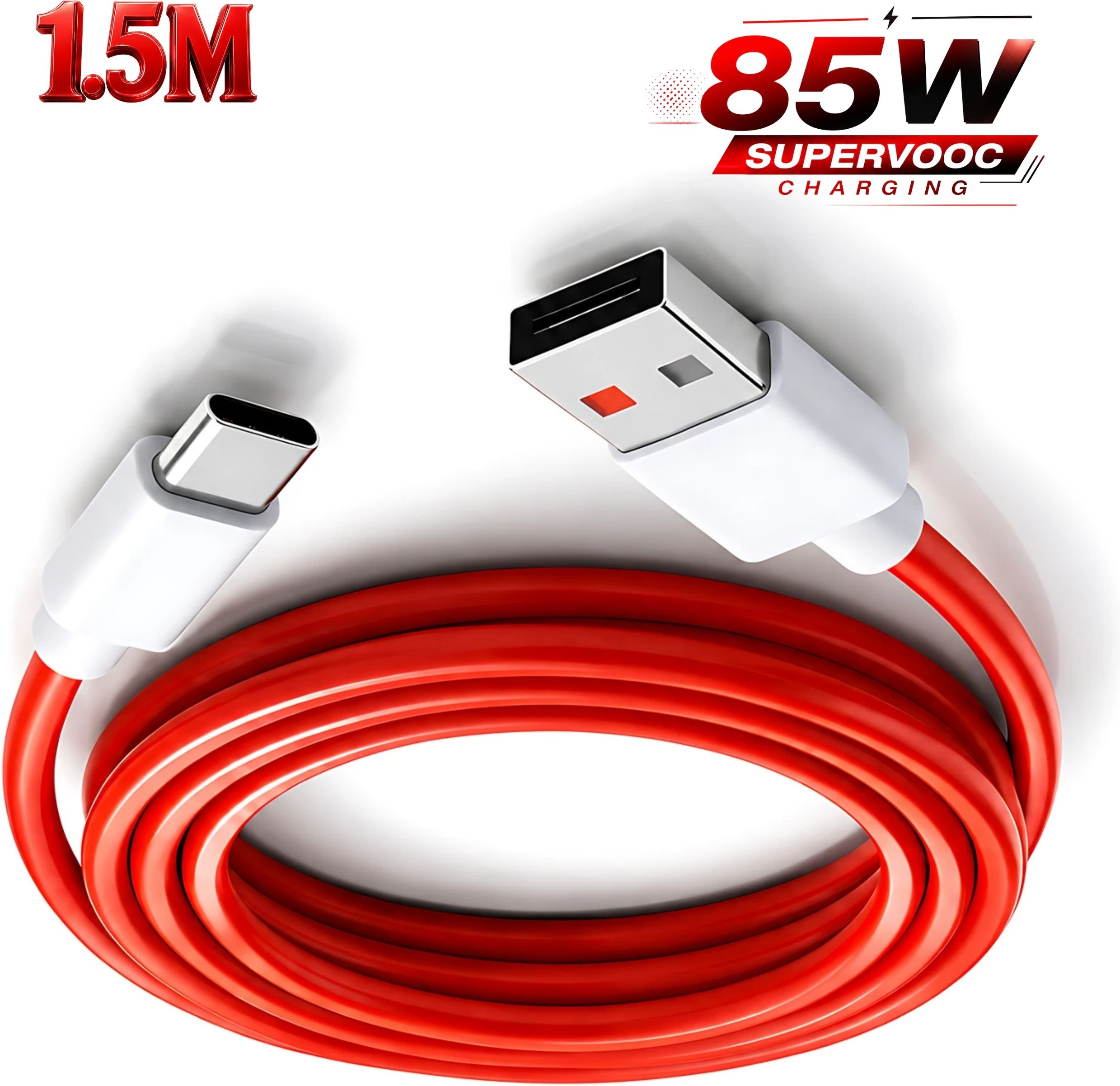 MegVolt USB Type C Cable 9 A 1.5 m PVC 1.5 Meter 85W Type C High Speed Data Cable-image-18