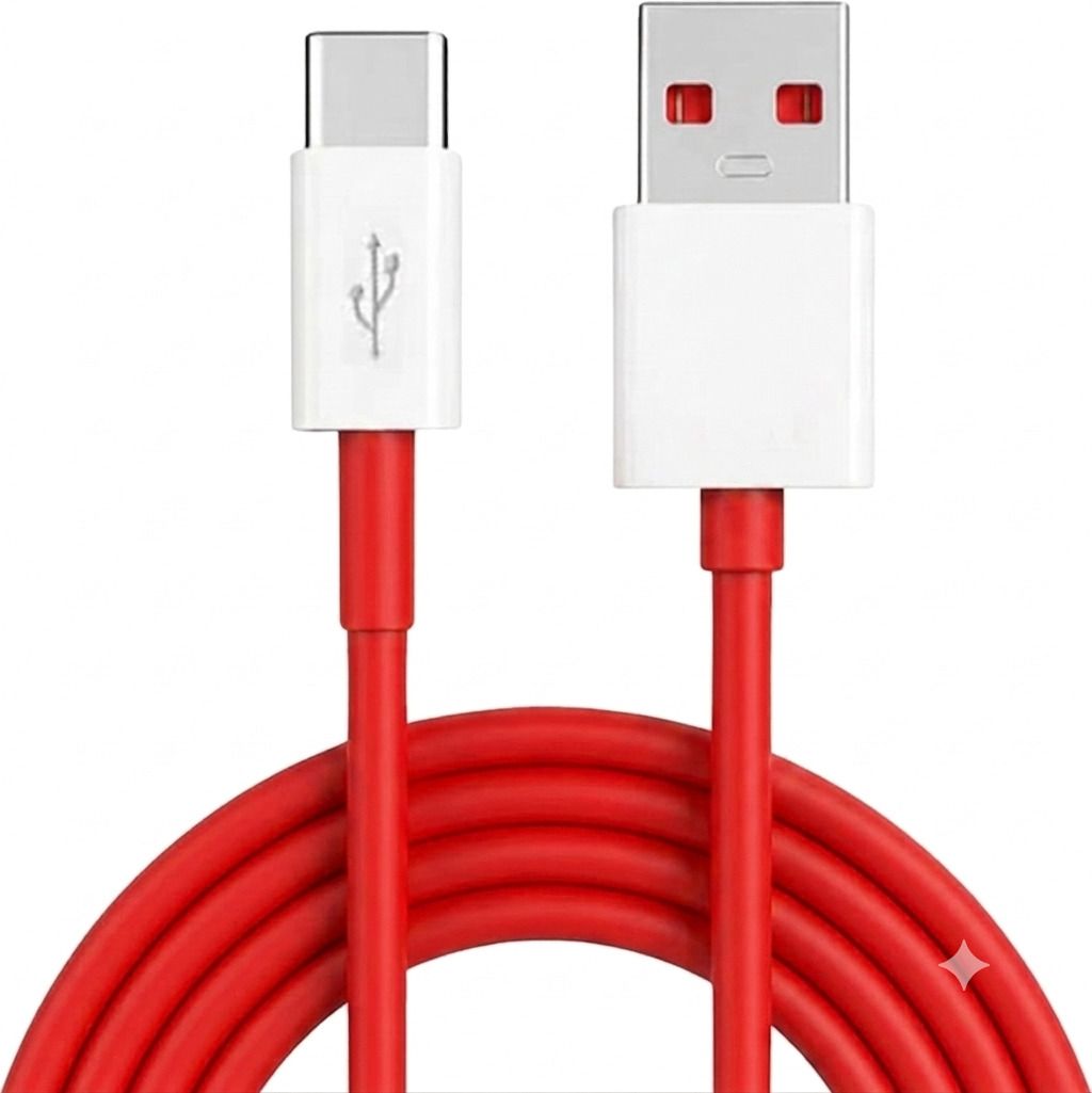 Qoisa USB Type C Cable 6 A 1 m 80W,SuperVOOC Cable,For iQOO Flash Charge Cable High Speed Data Sync In Red-image-48