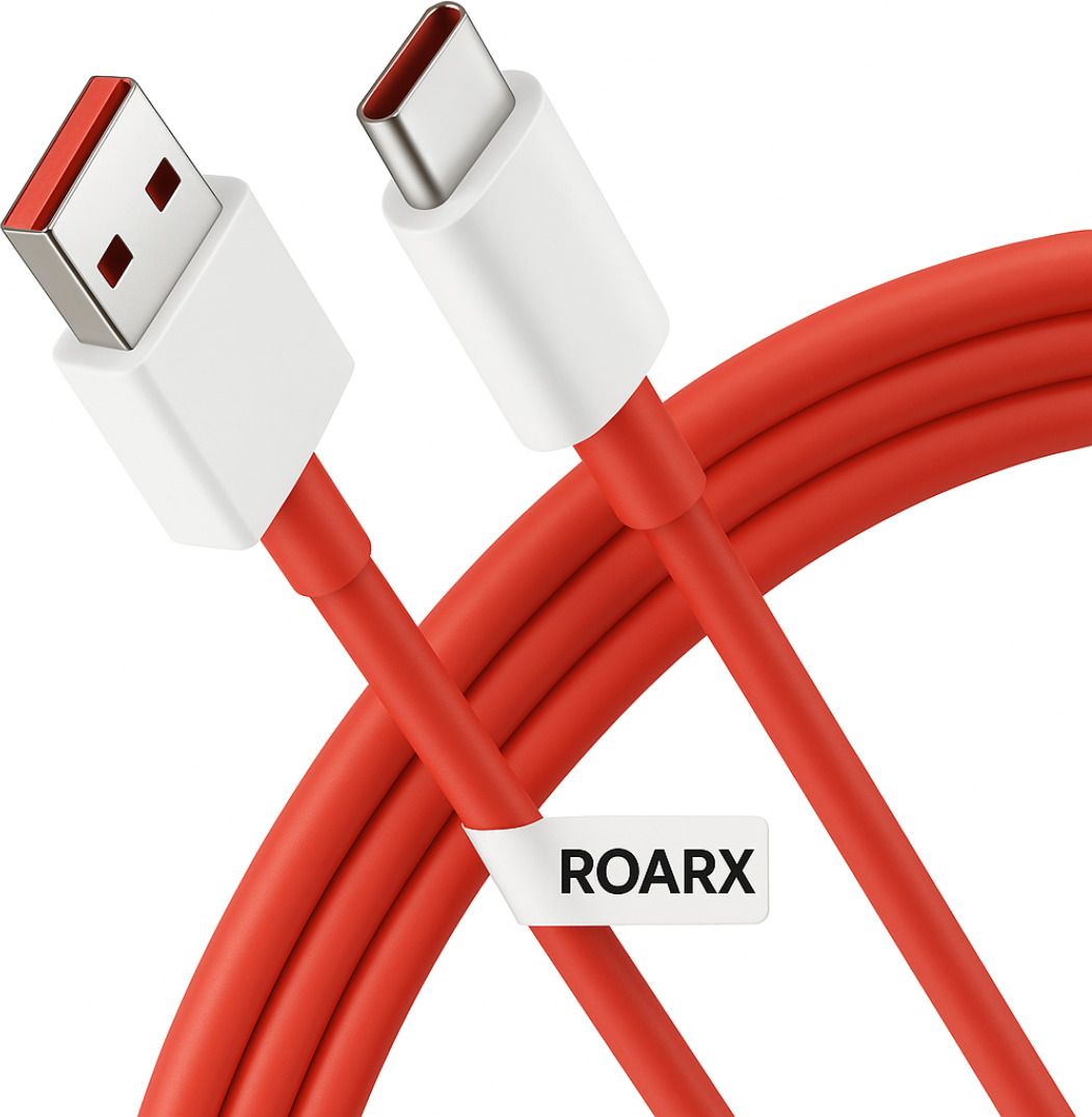 RoarX USB Type C Cable 10 A 1 m TPE 100W USB A to Type C data Cable SuperVOOC VOOC Warp Dash Dart Fast Charging Data Cable | 80w Cable | 65W Cable | SuperVooc / Vooc Compatible | Dart / Superdart / Warp / Dash Charging cable-image-42