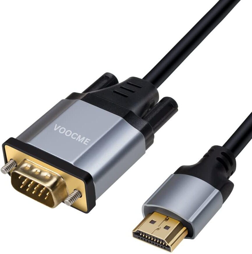 VOOCME VGA Cable 2 A 1.8 m NA HDMI to VGA Cable (Male to Male) Gold Plated 1080P Active HDMI Digital to VGA Analog Adapter-image-9