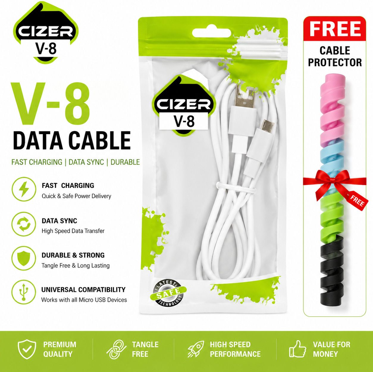 Finetouch VGA Cable 1 m V8 Data Cable-image-27