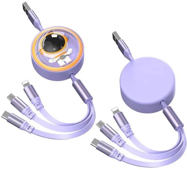 SYAMBABA Astronaut 3 in 1 Fast Charging Data Cable Data Card