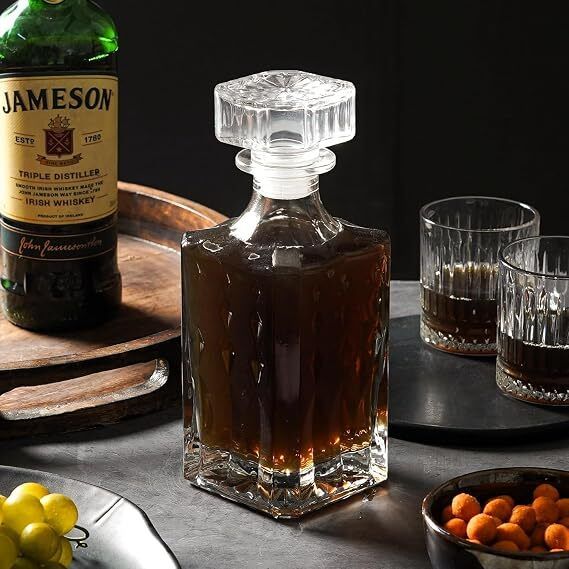 zivora enterprise Premium Glass Decanter Whisky, Wine, Liquor, Beverages, Home Bar & Tabletop Serving Decanter-picture-29
