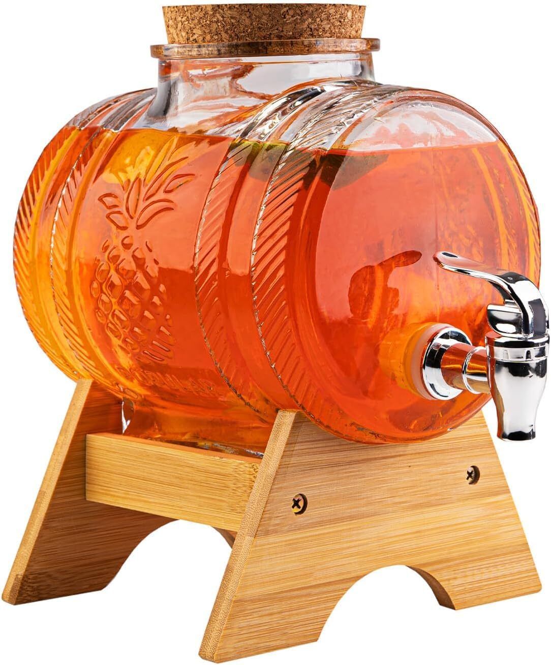 smilery 3600 ML Water Mason Jar | Beer Dispenser | Drink Dispenser | Glass Pitcher Bottom Loading Water Dispenser-picture-21