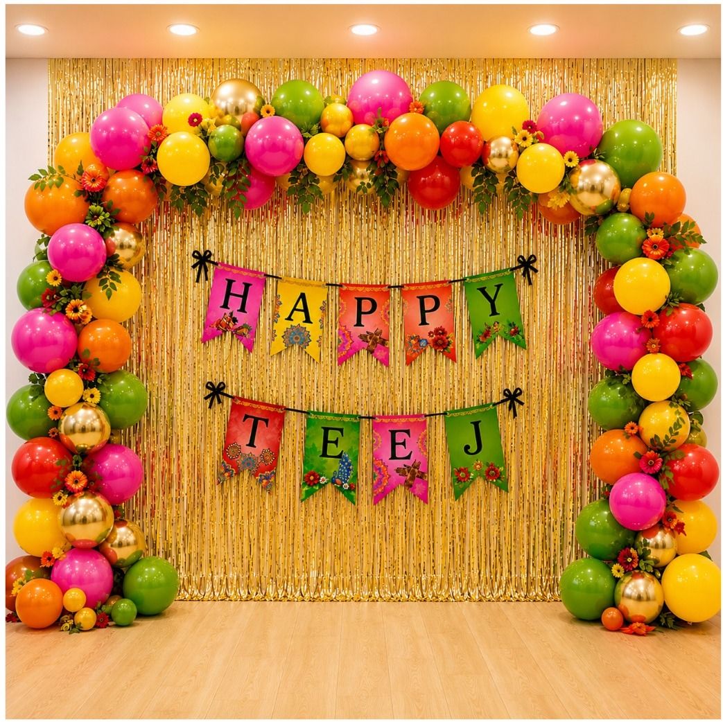 party box Yellow Happy teej Decoration-picture-40
