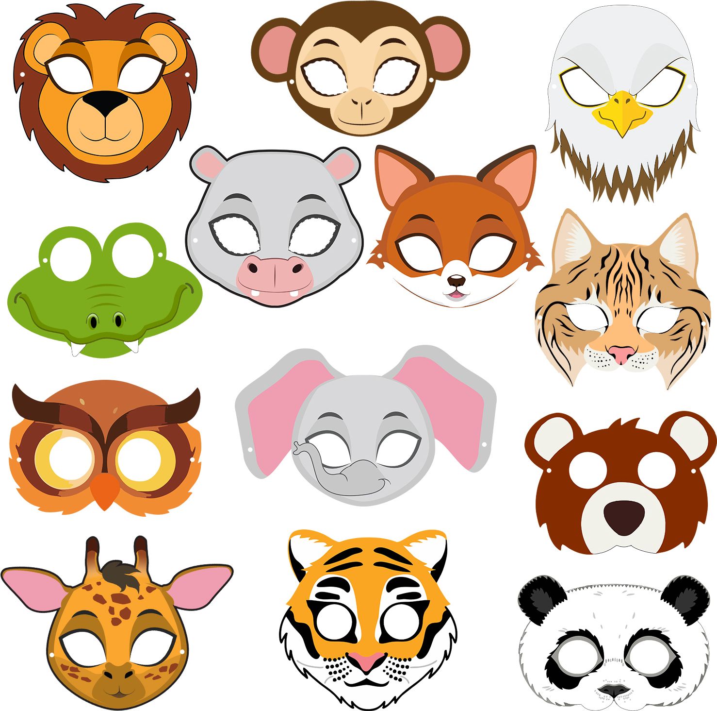 zyozi Animal Masks Animal Costume Party Favors with Different Animal Face for Kids Party Mask-picture-27