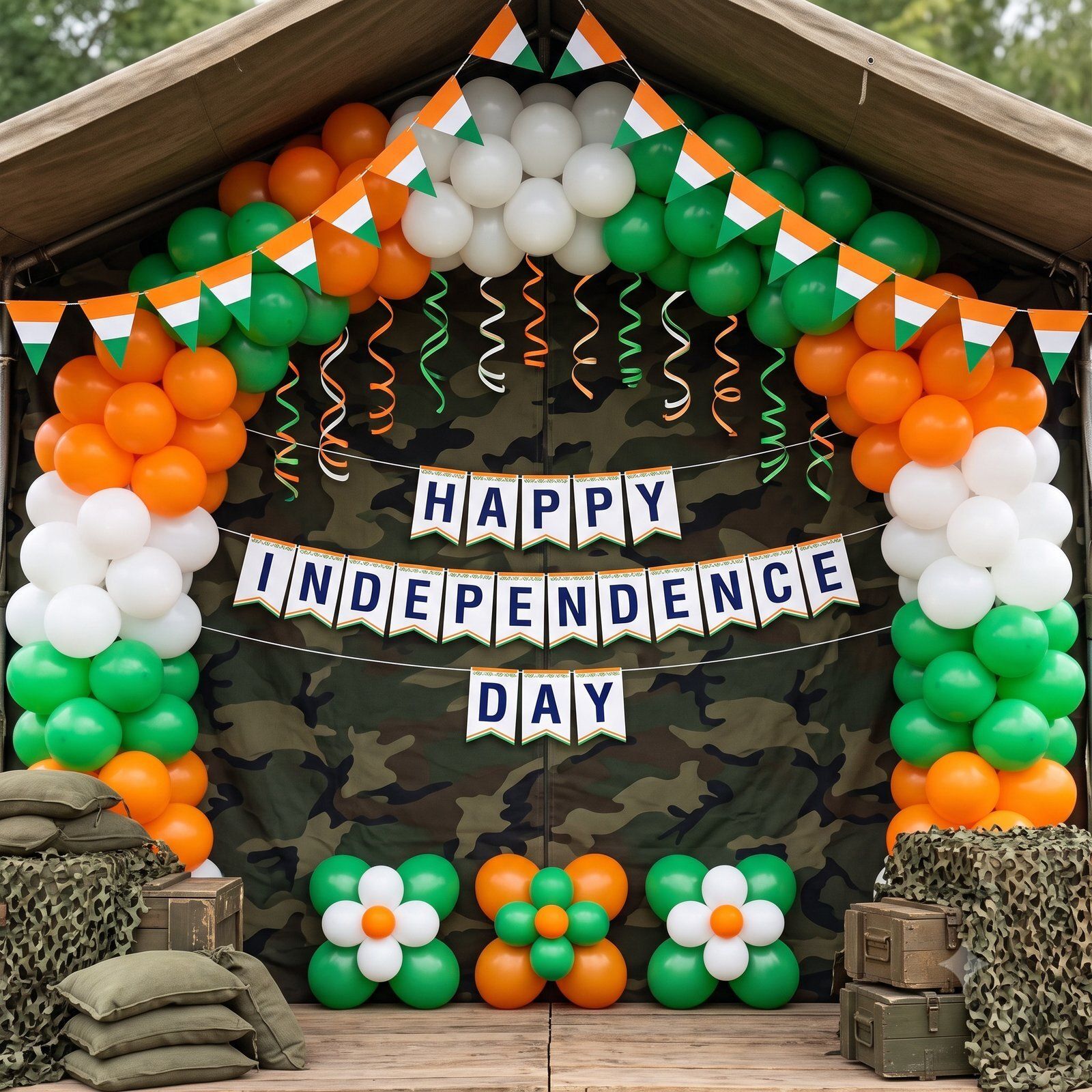 Multicolor Independence Day Decoration Items | 15th August Celebration Items Pack of 175-image-44
